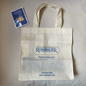 Rombauer Vineyards Napa Valley 3 Bottle Wine Tote + Brand New Joy of Wine Pin